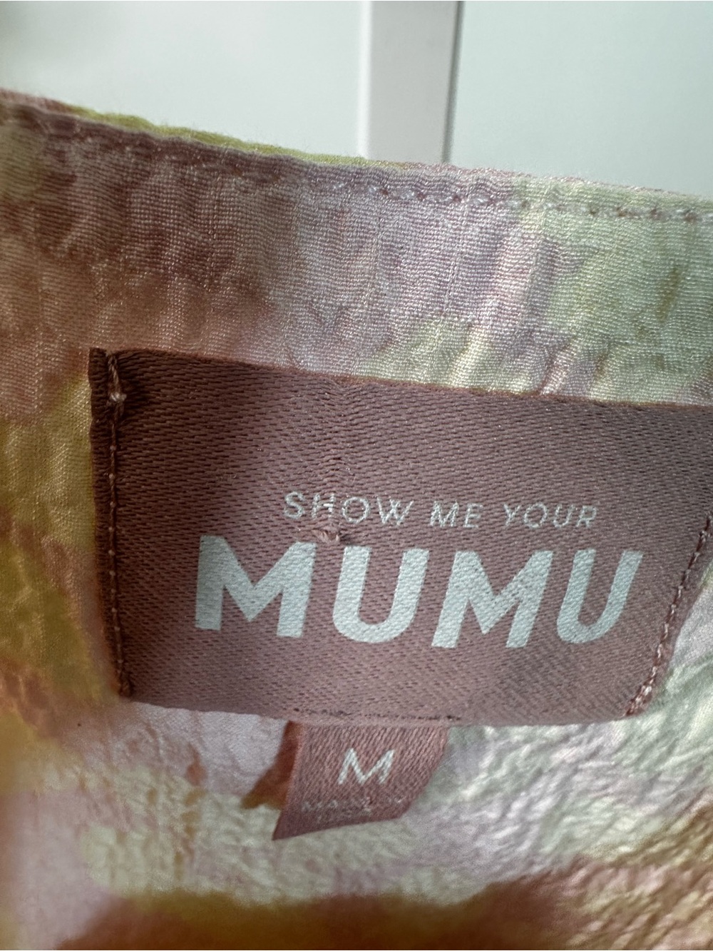 X404. Show Me Your Mumu Pastel Pink Tie-Dye Crop TopTank Top
